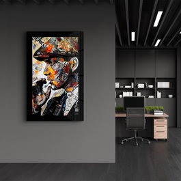 Wallity Pintura Decorativa de Vidrio Templado Multicolor 46 x 72 cm